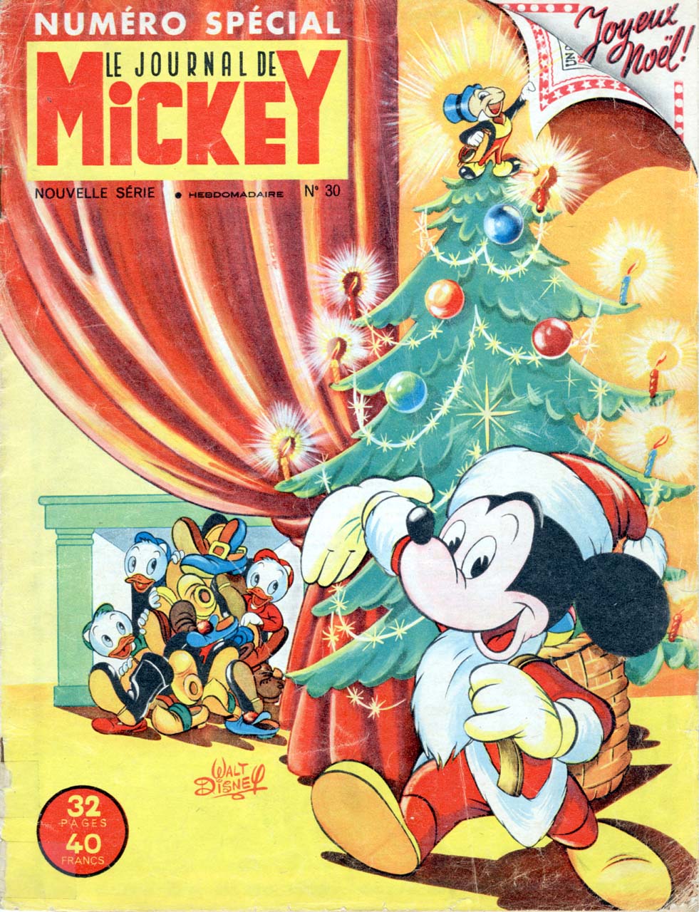 Vintage Disney Alice in Wonderland: Le Journal de Mickey #30 from